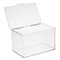 mDesign Plastic Bathroom Stackable Storage Container Box with Lid
